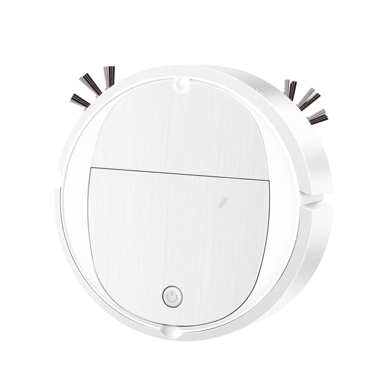 Intelligent Sweeper Robot Home Automatic 3 In 1 Integrated Cleaning Machine Vacuum Cleaner, Style: Battery White by buy2fix