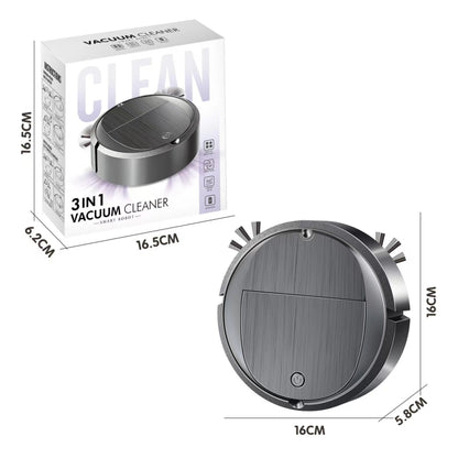 Intelligent Sweeper Robot Home Automatic 3 In 1 Integrated Cleaning Machine Vacuum Cleaner, Style: Battery White by buy2fix