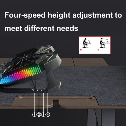 YL-017 2-Fans RGB Lighting Effect Silent Adjustable Speed Laptop Cooling Stand(Black) by buy2fix