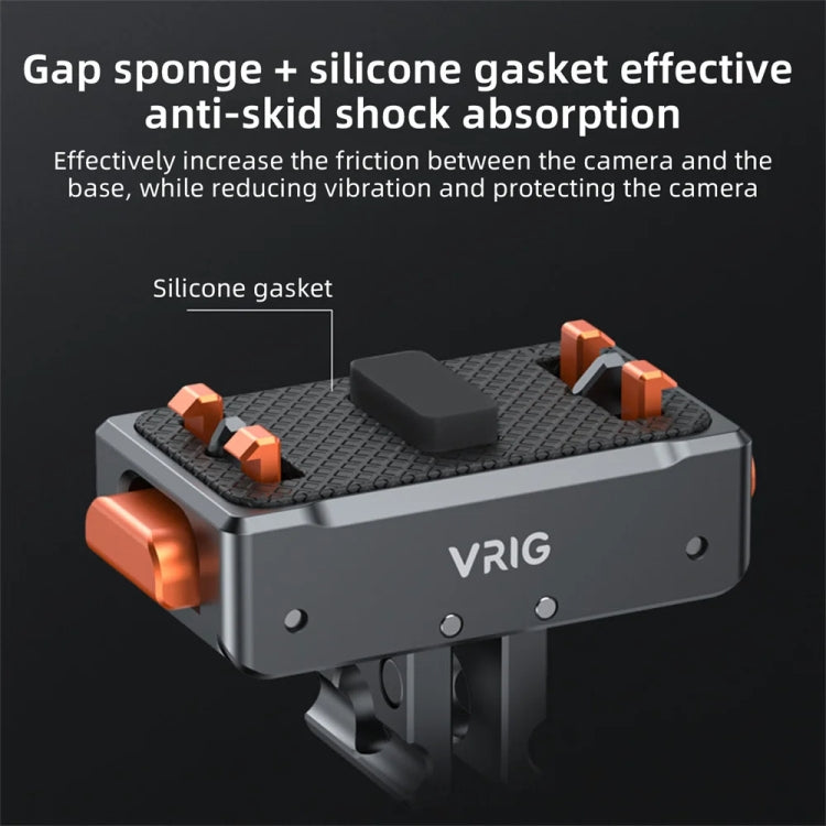 VRIG Magnetic Quick Release Adapter for Action Camera , Spec: Base+Top Cover Kit by buy2fix