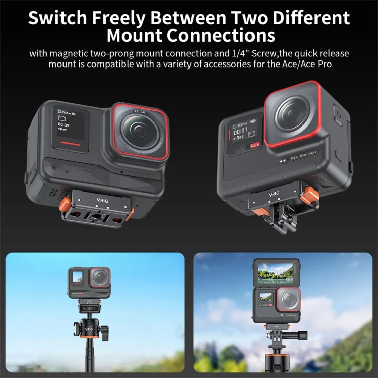 VRIG Magnetic Quick Release Adapter for Insta360 Ace / Ace Pro, Spec: Base by buy2fix