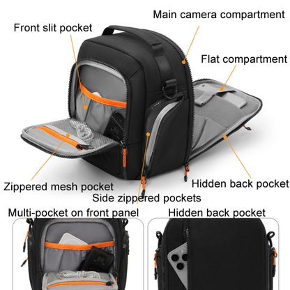 Cwatcun D140 Shoulder Crossbody Camera Storage Bag Shockproof Dropproof Leisure Outdoor Small Bag, Color: Large Black - Strap Satchel by Cwatcun | Online Shopping UK | buy2fix