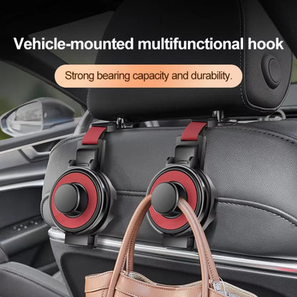3 In 1 Car Seat Back Hanger for Cup and Phone Vehicle Seat Headrest Hooks(Red) by buy2fix