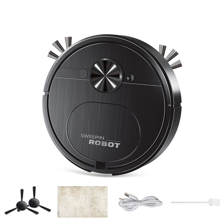 Automatic Smart Sweeping Robot Rechargeable Home 3 In 1 Floor Cleaner(Black) by buy2fix