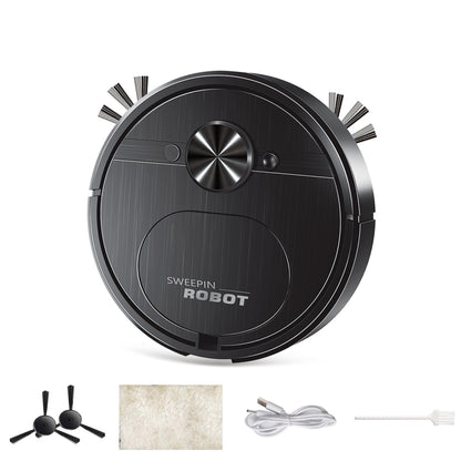 Automatic Smart Sweeping Robot Rechargeable Home 3 In 1 Floor Cleaner(Black) by buy2fix