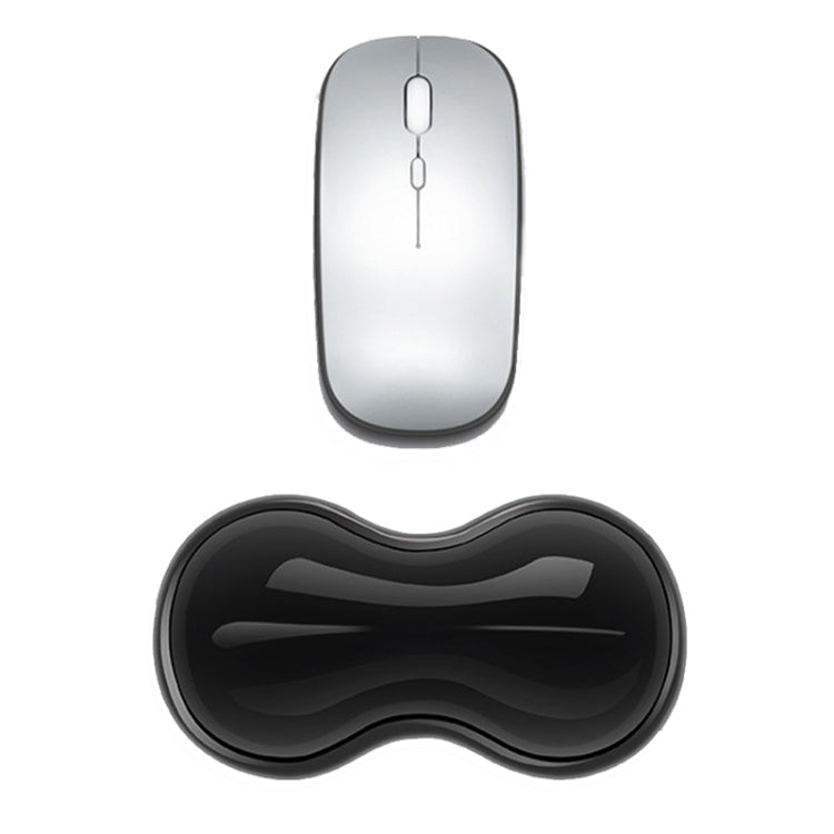 Cool Silicone Keyboard Wrist Rest Mouse Pad Relieve Wrist Fatigue, Spec: Small Transparent Gray by buy2fix