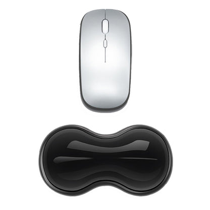 Cool Silicone Keyboard Wrist Rest Mouse Pad Relieve Wrist Fatigue, Spec: Small Transparent Gray by buy2fix