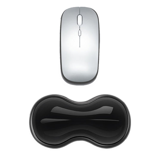 Cool Silicone Keyboard Wrist Rest Mouse Pad Relieve Wrist Fatigue, Spec: Small Transparent Gray by buy2fix