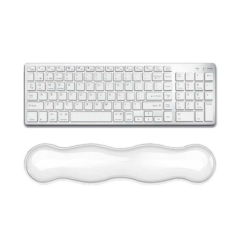 Cool Silicone Keyboard Wrist Rest Mouse Pad Relieve Wrist Fatigue, Spec: Large Transparent by buy2fix