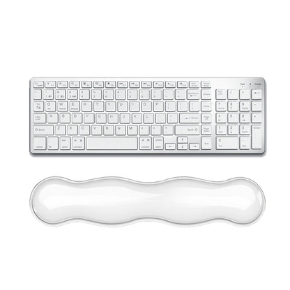 Cool Silicone Keyboard Wrist Rest Mouse Pad Relieve Wrist Fatigue, Spec: Large Transparent by buy2fix
