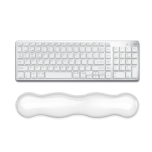 Cool Silicone Keyboard Wrist Rest Mouse Pad Relieve Wrist Fatigue, Spec: Large Transparent by buy2fix