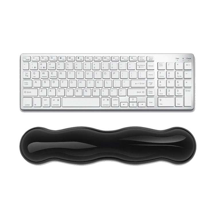 Cool Silicone Keyboard Wrist Rest Mouse Pad Relieve Wrist Fatigue, Spec: Large Transparent Gray by buy2fix