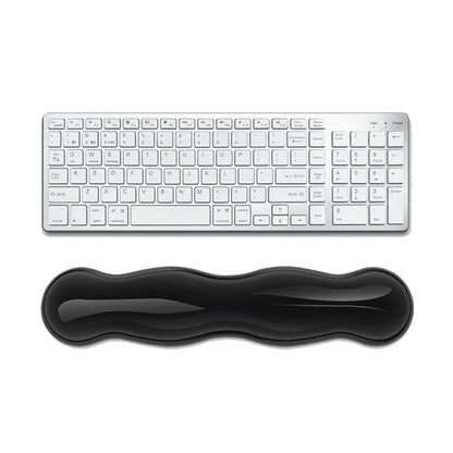 Cool Silicone Keyboard Wrist Rest Mouse Pad Relieve Wrist Fatigue, Spec: Large Transparent Gray by buy2fix