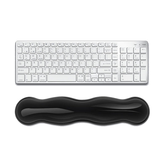 Cool Silicone Keyboard Wrist Rest Mouse Pad Relieve Wrist Fatigue, Spec: Large Transparent Gray by buy2fix