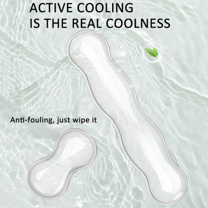 Cool Silicone Keyboard Wrist Rest Mouse Pad Relieve Wrist Fatigue, Spec: Small Transparent Gray by buy2fix