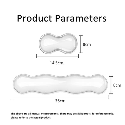 Cool Silicone Keyboard Wrist Rest Mouse Pad Relieve Wrist Fatigue, Spec: Large Transparent by buy2fix