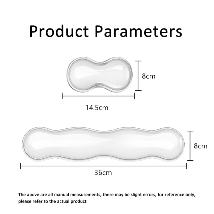 Cool Silicone Keyboard Wrist Rest Mouse Pad Relieve Wrist Fatigue, Spec: Small Transparent by buy2fix