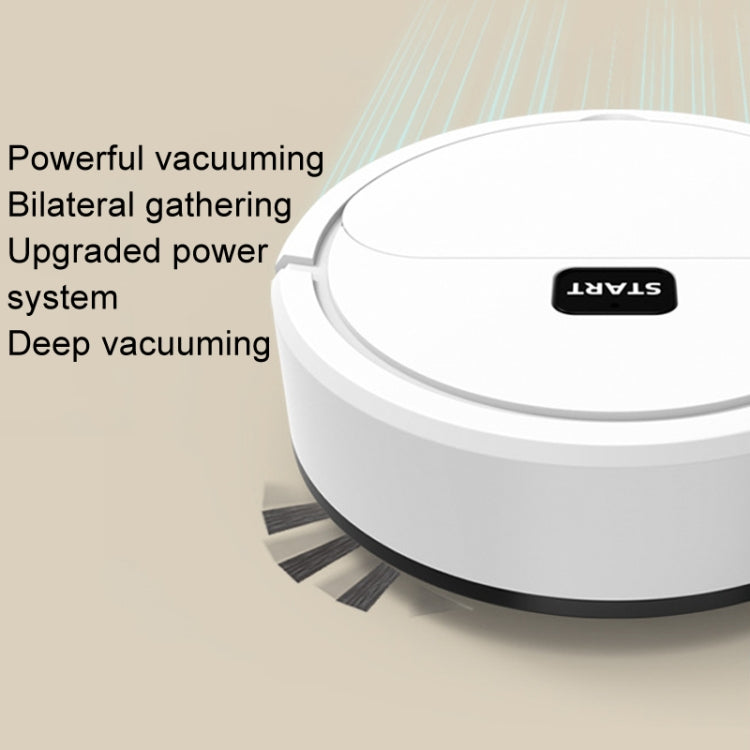 Automatic Mini Sweeping Robot Mopping Sweeping Suction 3 In 1 Cleaning Machine, Color: White Rechargeable by buy2fix