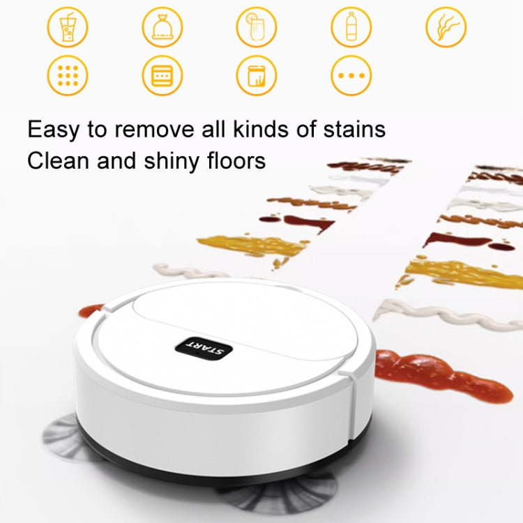 Automatic Mini Sweeping Robot Mopping Sweeping Suction 3 In 1 Cleaning Machine, Color: White Battery by buy2fix