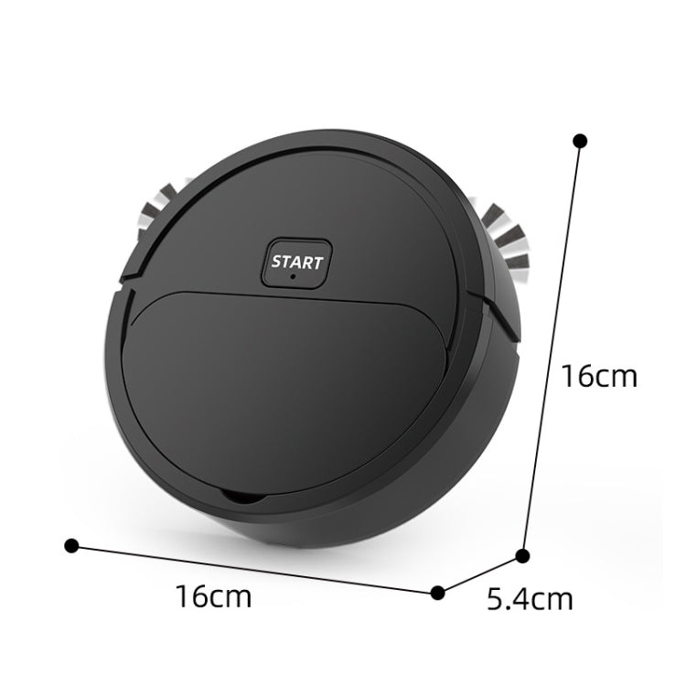 Automatic Mini Sweeping Robot Mopping Sweeping Suction 3 In 1 Cleaning Machine, Color: Black Battery by buy2fix