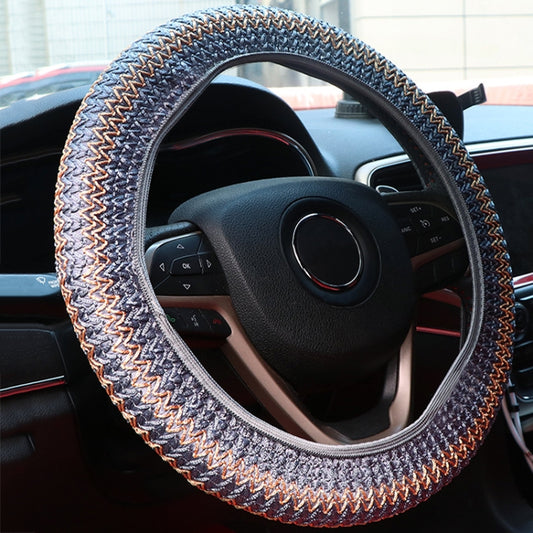 Universal Car Steering Wheel Ice Silk Non-slip Breathable Protective Cover(Gray Coffee) by buy2fix