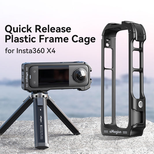 For Insta360 X4 aMagisn Quick-release Plastic Rabbit Cage Expansion Frame by aMagisn