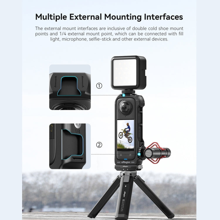 For Insta360 X4 aMagisn Quick-release Plastic Rabbit Cage Expansion Frame by aMagisn