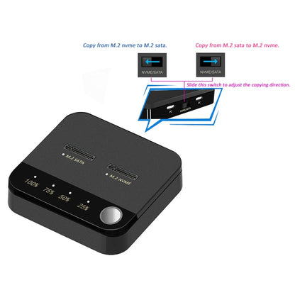 SSD Copy Machine M.2 SATA/NVME Mutual Copy Clone Online Read / Write HDD Enclosure by buy2fix