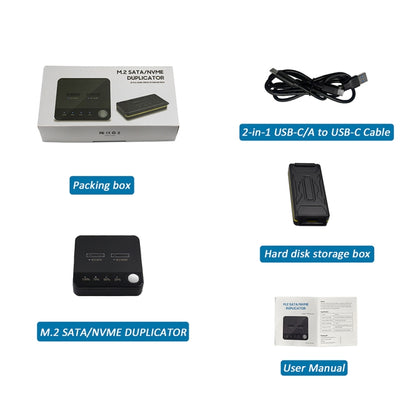 SSD Copy Machine M.2 SATA/NVME Mutual Copy Clone Online Read / Write HDD Enclosure by buy2fix
