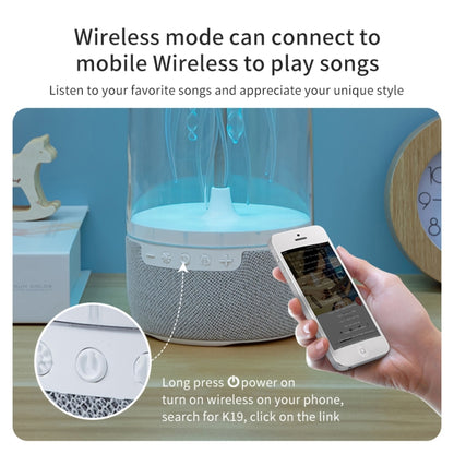 Portable Colorful Atmosphere Light Jellyfish Rhythmic Bluetooth Speaker(White) - Desktop Speaker by buy2fix | Online Shopping UK | buy2fix