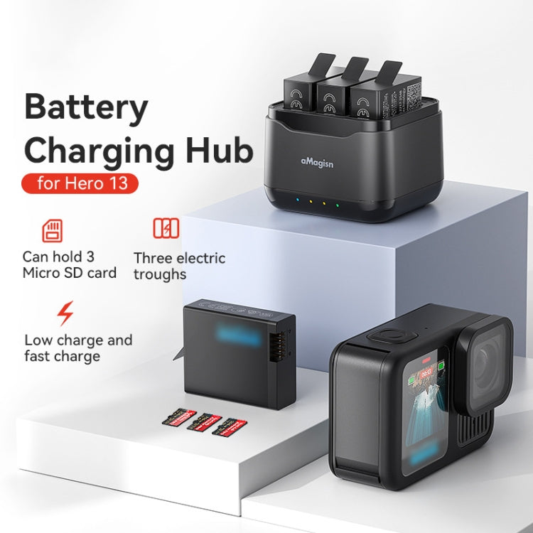For GoPro HERO13 Black AMagisn Battery Charger Charging Seat by aMagisn