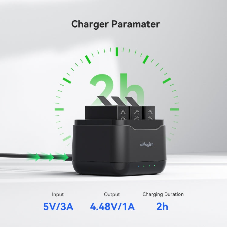 For GoPro HERO13 Black AMagisn Battery Charger Charging Seat by aMagisn