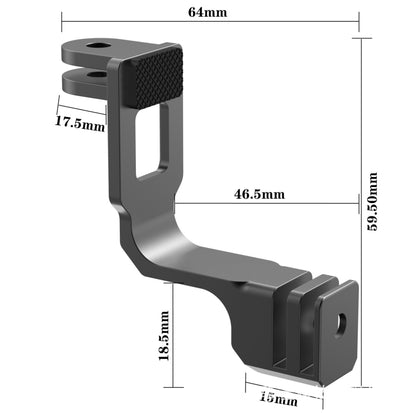 Universal Vertical Shooting Centering Arm Bracket For Action Camera, Spec: Only Bracket by buy2fix