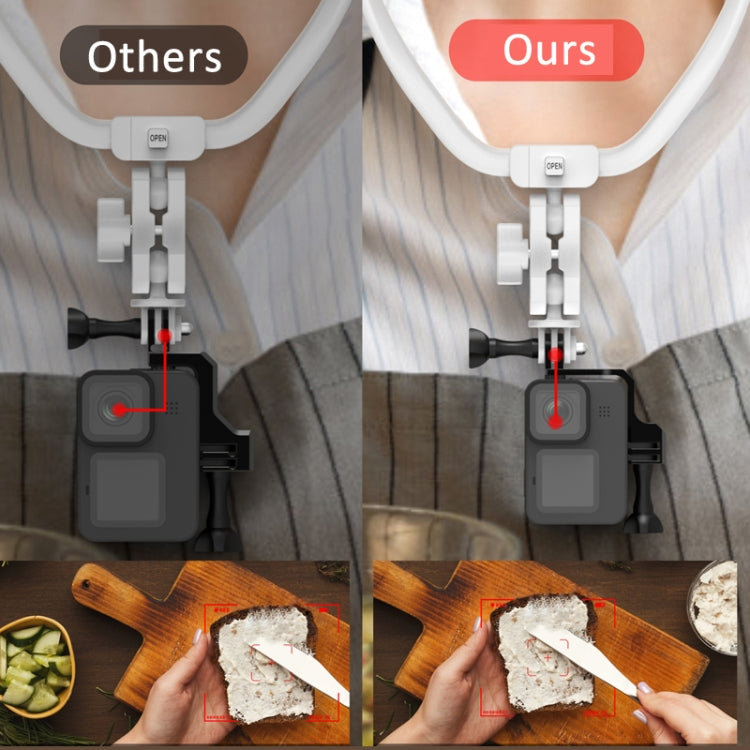 Universal Vertical Shooting Centering Arm Bracket For Action Camera, Spec: With 2pcs Long Screw by buy2fix