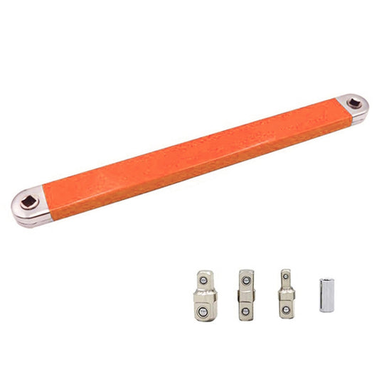 Multifunctional Ratcheting Extension Wrench Household Car Maintenance Tools(Orange)