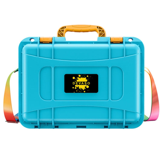 DEVASO For Switch / OLED IP67 Waterproof Storage Case Hardshell Bag, Color: Orange Blue+Shoulder Strap