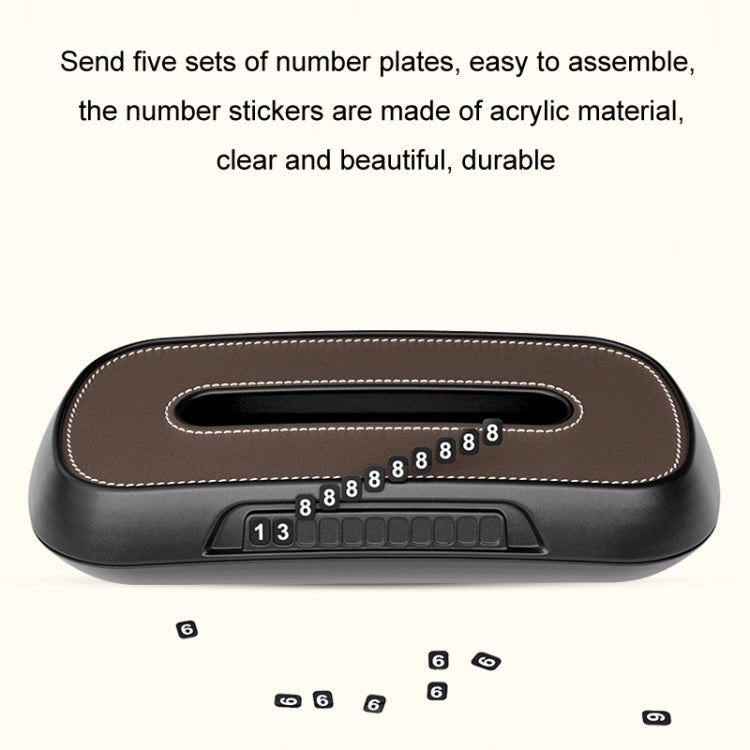 Car Sun Visor Hanging Sunroof Seat Back Tissue Box, Color: Leather Red by buy2fix