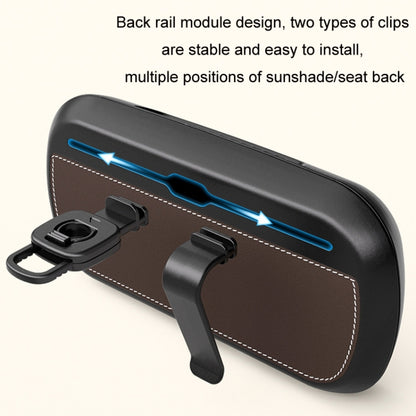 Car Sun Visor Hanging Sunroof Seat Back Tissue Box, Color: Suede Brown by buy2fix