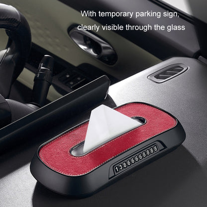 Car Sun Visor Hanging Sunroof Seat Back Tissue Box, Color: Leather Red by buy2fix