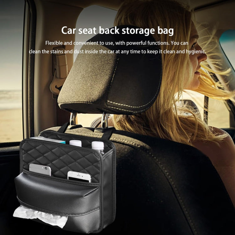 2 In 1 Car Seat Back Storage Hanging Tissue Bag, Style: Enlarged by buy2fix