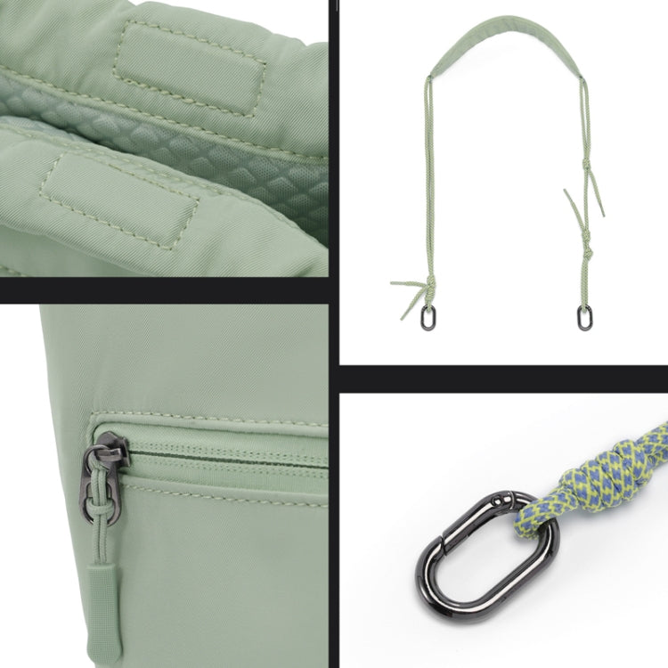 Cwatcun D159 Cloud Drawstring Camera Bag Shoulder Crossbody Photo Bag(Light Green) - Strap Satchel by Cwatcun | Online Shopping UK | buy2fix