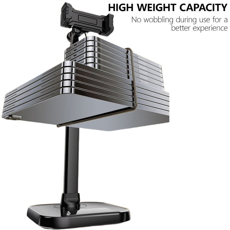 Dual-Position Rotatable Phone And Tablet Stand Retractable Weighted Base Desktop Holder, Spec: Phone Model Black - Desktop Holder by buy2fix | Online Shopping UK | buy2fix