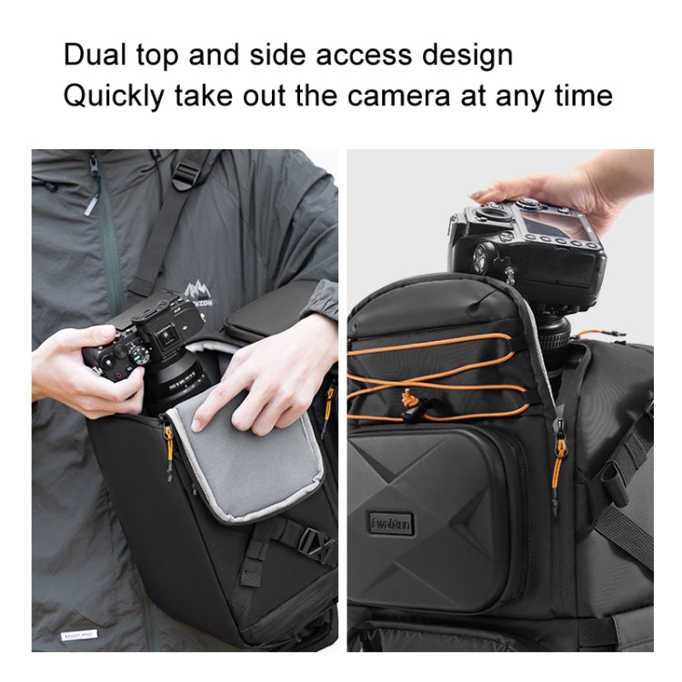 Cwatcun D132 DSLR Camera Backpack Hard-shell Crashproof Waterproof Decompression Shoulder Photo Bag, Color: 1st Generation Large Black - Backpack by Cwatcun | Online Shopping UK | buy2fix