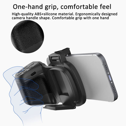 Phone Camera Grip With Cold Shoe Mount and Bluetooth Remote Control With Fill Light - Phone Remote Control by buy2fix | Online Shopping UK | buy2fix