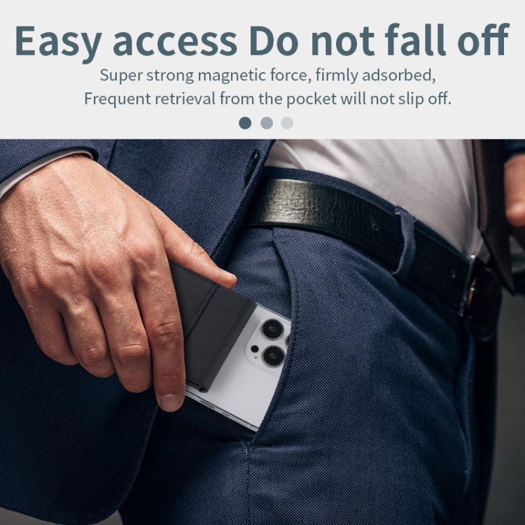 3 in 1 Cellphone Magnetic Wireless Charger Card Holder Phone Bracket(Black) - Wireless Charger by buy2fix | Online Shopping UK | buy2fix