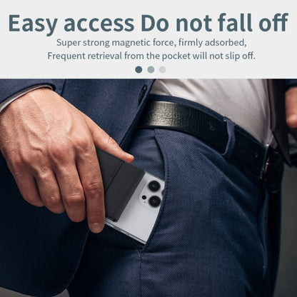 3 in 1 Cellphone Magnetic Wireless Charger Card Holder Phone Bracket(Black) - Wireless Charger by buy2fix | Online Shopping UK | buy2fix