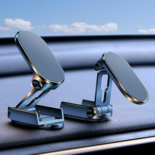D11 Magnetic Folding Car Phone Holder Rotatable Dashboard Stick-On Navigation Stand(Black Gloosy) - Universal Car Holders by buy2fix | Online Shopping UK | buy2fix
