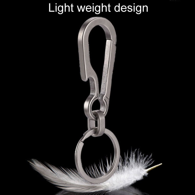 Titanium Alloy Car Keychain Multifunctional Simple Loss Prevention Belt Charm Ring, Style: Classic Model by buy2fix