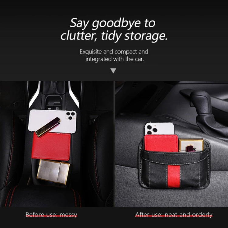 Multifunctional Car-Mounted Adhesive Mesh Bag For Storage Hanging Bags(Brown) by buy2fix