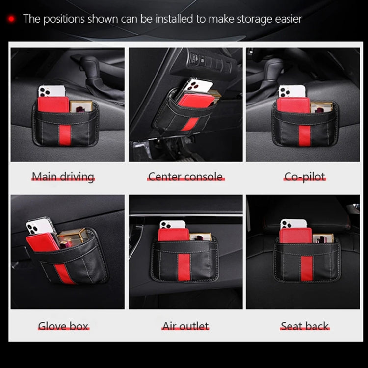 Multifunctional Car-Mounted Adhesive Mesh Bag For Storage Hanging Bags(Black) by buy2fix